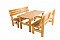 Sitzgruppe aus Fichtenholz TEA 1+2, Holzdicke 38 mm