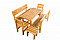 Sitzgruppe aus Fichtenholz TEA 1+6, Holzdicke 38 mm