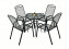 Sitzgruppe aus Metall STONE 1+4 - Einspritz der RAL-Farbe schwarz