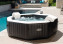Aufblasbarer Whirlpool Deluxe Octagon Salzwassersystem für 4 Personen (Blasenmassagedüsen) 800L - schwarz