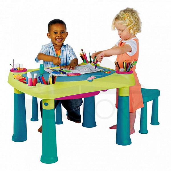 Kreativ-Spieltisch PLAY (blau-grün)