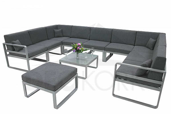 Loungegruppe modular aus Aluminium GRENADA - eigene Sitzgruppe