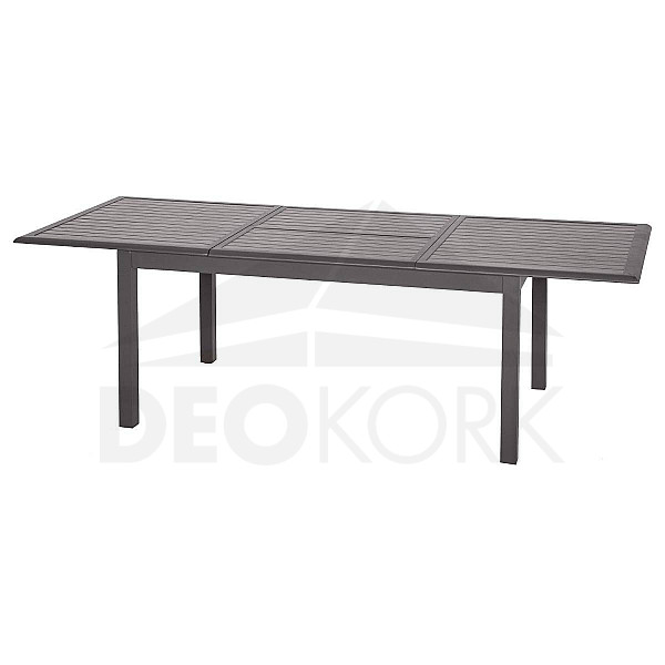 Gartentisch aus Aluminium RIMINI 160/154 x 100 cm (graubraun)
