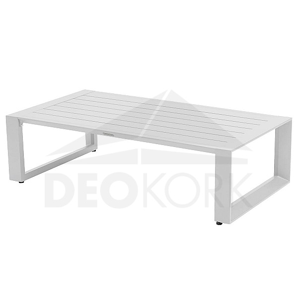 Gartentisch aus Aluminium 130x70 cm MADRID (weiß)