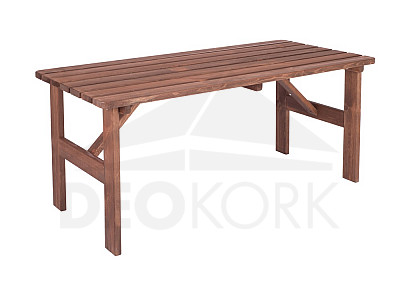 Gartentisch aus Kiefernholz, Holzdicke 30 mm, gebeizt (vesrchiedene Länge)