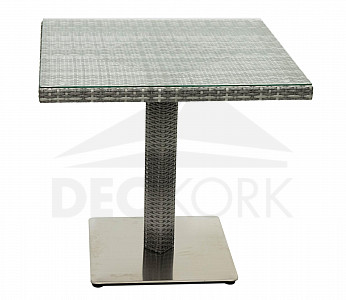 Gartentisch aus Polyrattan GINA 80x80 cm grau