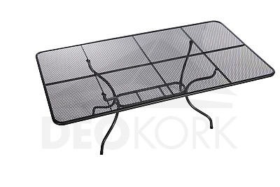 Gartentisch aus Metall 160 x 95 cm