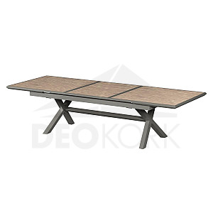 Gartentisch aus Aluminium VERONA 250/330 cm (graubraun / Honig)