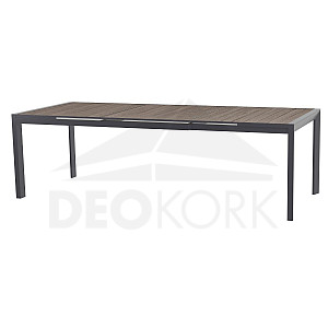 Gartentisch aus Aluminium LIVORNO 214/274x110 cm (anthrazit)