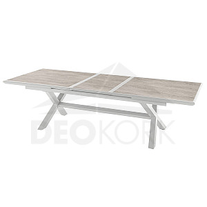 Gartentisch aus Aluminium BERGAMO I. 220/279 cm (weiß)