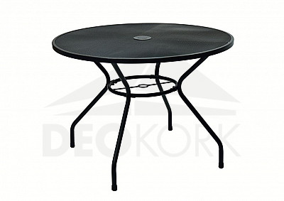 Gartentisch aus Metall TAMPA ø 106 cm (schwarz)