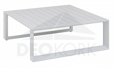 Gartentisch aus Aluminium 97x97 cm MADRID (weiß)
