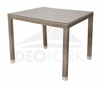Gartentisch aus Polyrattan NAPOLI  80x80 cm grau-beige