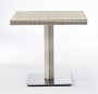 Gartentisch aus Polyrattan GINA 80x80 cm grau-beige