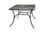Gartentisch aus Metall QUADRA 100 x 100 cm (schwarz)