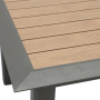 Gartentisch aus Aluminium VERMONT 216/316 cm (graubraun / Honig)