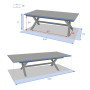 Gartentisch aus Aluminium VERONA 250/330 cm (graubraun / Honig)