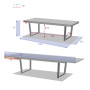Gartentisch aus Aluminium RAVENNA 220/331x100 cm (grau)