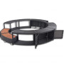 Möbelset für mobilen runden Whirlpool (Kunstpolyrattan schwarz)
