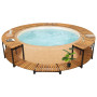Möbelset für mobilen runden Whirlpool (massives tropisches Akazienholz)