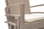 Gartenstuhl aus Polyrattan NAPOLI mit Sitzauflage grau-beige