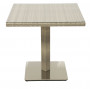 Gartentisch aus Polyrattan GINA 80x80 cm grau-beige